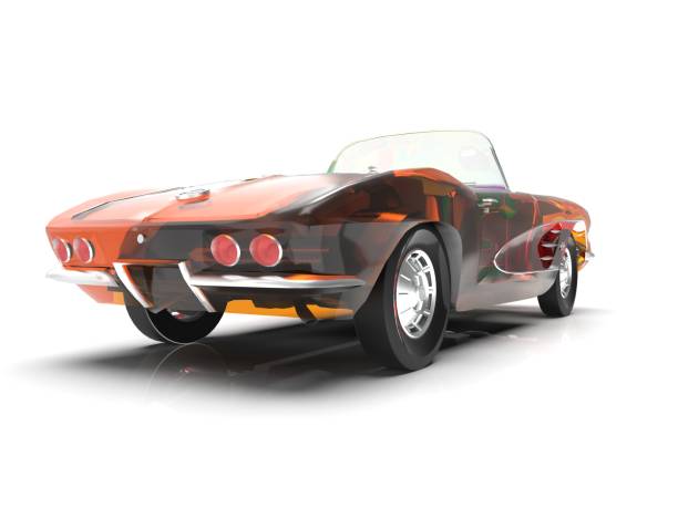 istock Generic and vintage model of car 3d rendering 834429868