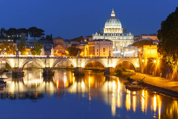 istock Saint Peter Cathedral at night in Rome, Italy 834452844