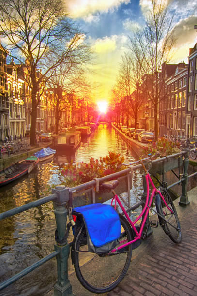 istock Amsterdam morning warm sunrise 834459482