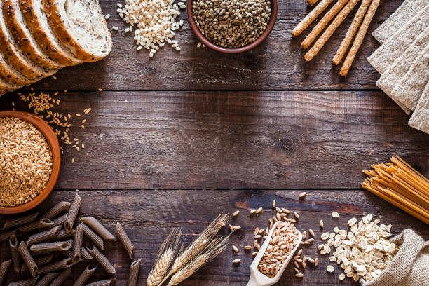 istock Wholegrain food border 834468580