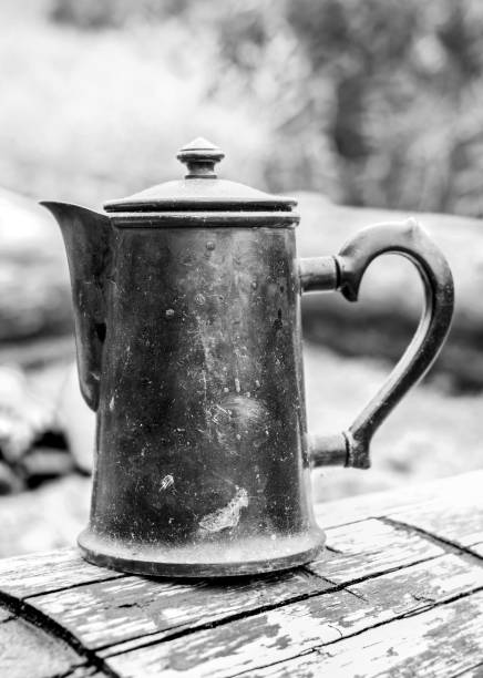istock Style old metal coffee pot in retro 834474550