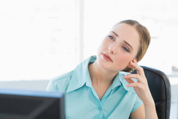 istock Classy thoughtful businesswoman looking away 834476364