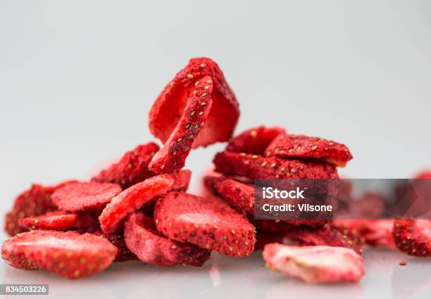 Freeze Dried Strawberries Lyophilized Stock Photo - Download Image Now - Dried Food, Frozen, Strawberry