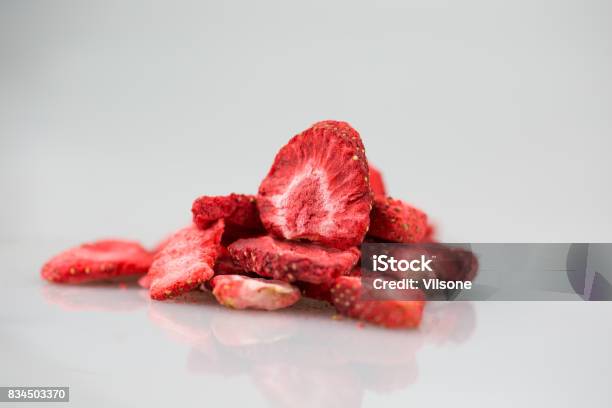Freeze Dried Strawberries Lyophilized Stock Photo - Download Image Now - Dried Food, Frozen, Fruit