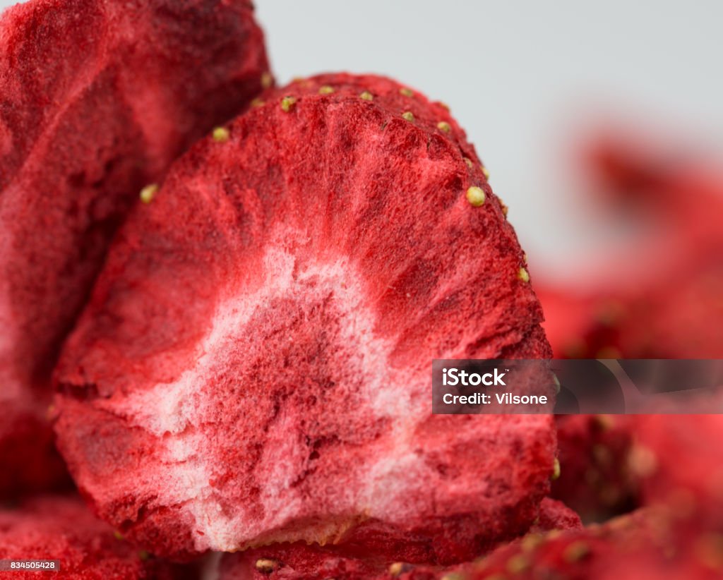 Freeze dried strawberries / lyophilized. Dried Fruit Stock Photo