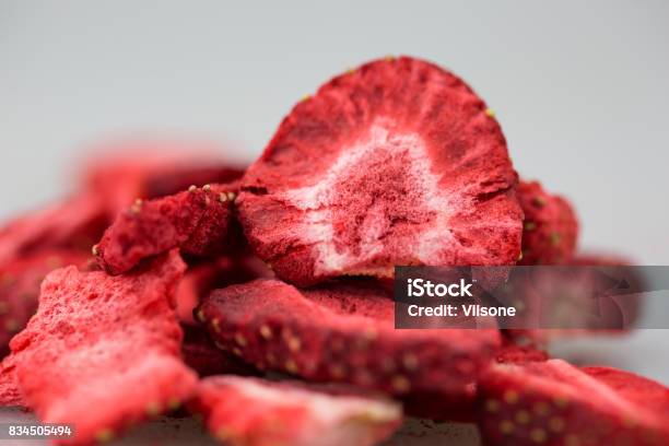 Freeze Dried Strawberries Lyophilized Stock Photo - Download Image Now - Strawberry, Dried Food, Frozen