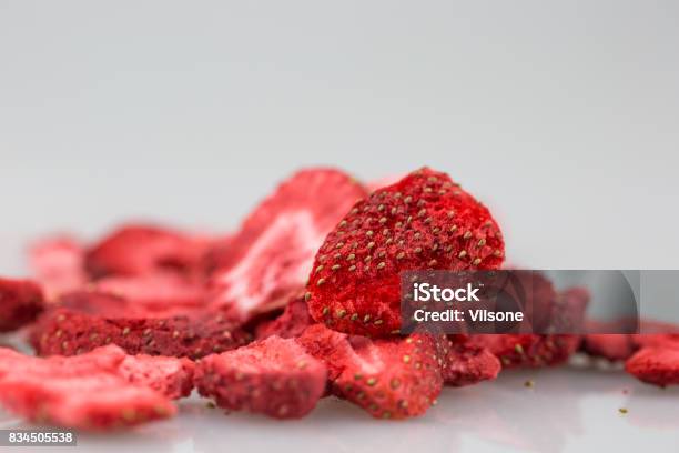 Freeze Dried Strawberries Lyophilized Stock Photo - Download Image Now - Lyo, Strawberry, Close-up