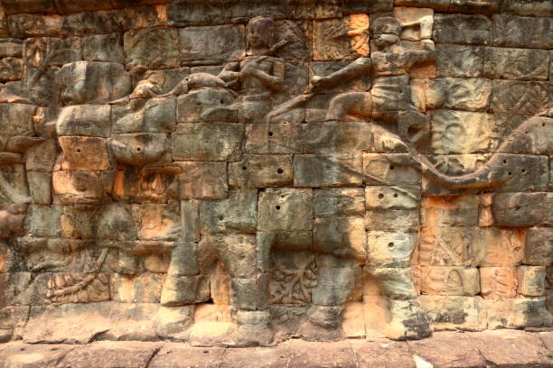 istock Angkor site carvings, Cambodia 834524976