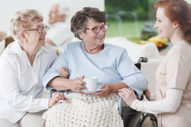 istock Nurse and senior women have fun 834528742