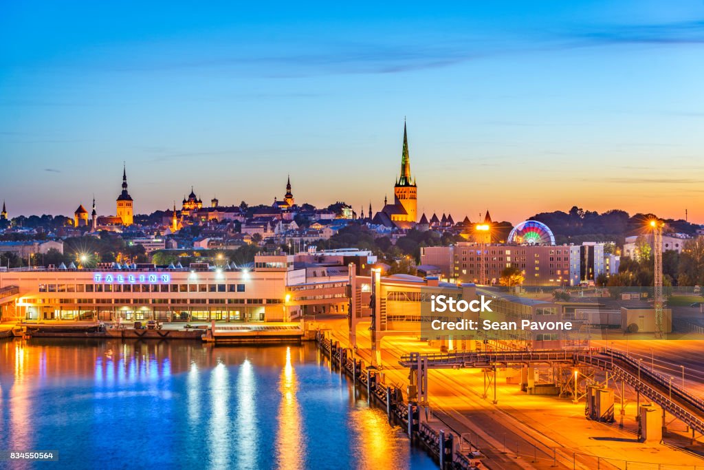 Tallinn, Estonia Skyline Tallinn, Estonia harbor and skyline. Tallinn Stock Photo