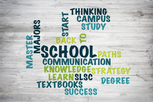 istock Back to School Word Cloud on White Wood 834552720