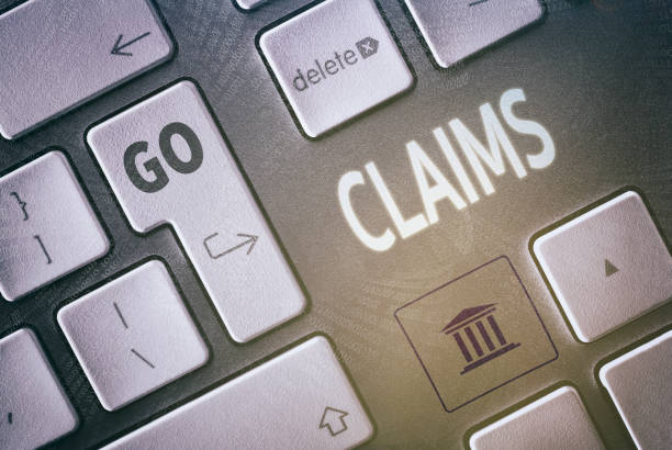 Claims Concept Close up of a keyboard with a Claims concept. recover tab stock pictures, royalty-free photos & images