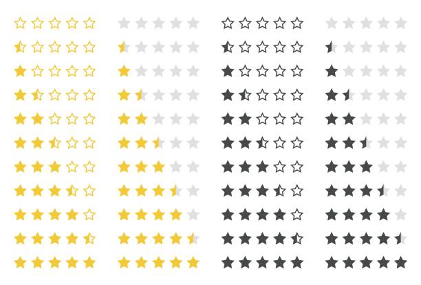 ocena gwiazdek ustawiona - exchange rate stock illustrations