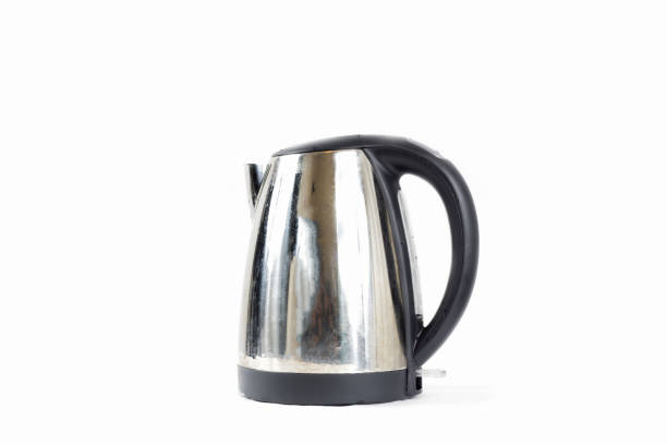 istock Electric metal chrome tea kettle 834607498