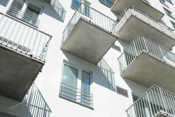 Photo of Modern apartment architecture with balconies