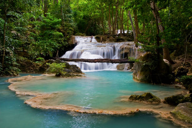 istock Waterfall in Erawan National Park in Thailand 834630742