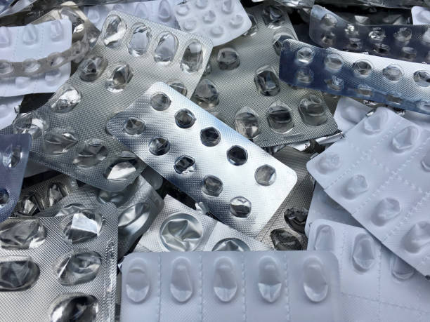 istock Empty aluminium blister packs of pills 834726308