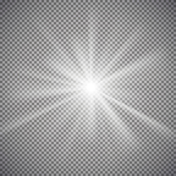 Light effect on transparent background Light effect on transparent background. Graphic concept for your design luz solar stock illustrations