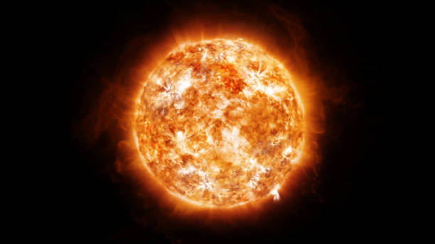 istock 3D rendering coronary emissions and prominences on the Sun in Space 834728478