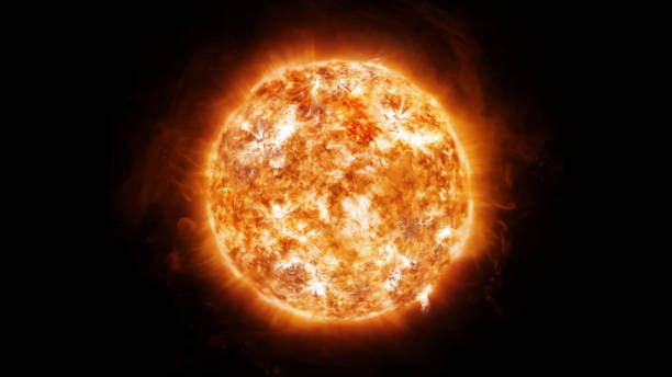istock 3D rendering coronary emissions and prominences on the Sun in Space 834728724