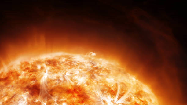 istock 3D rendering coronary emissions and prominences on the Sun in Space 834728988