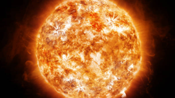 istock 3D rendering coronary emissions and prominences on the Sun in Space 834729052