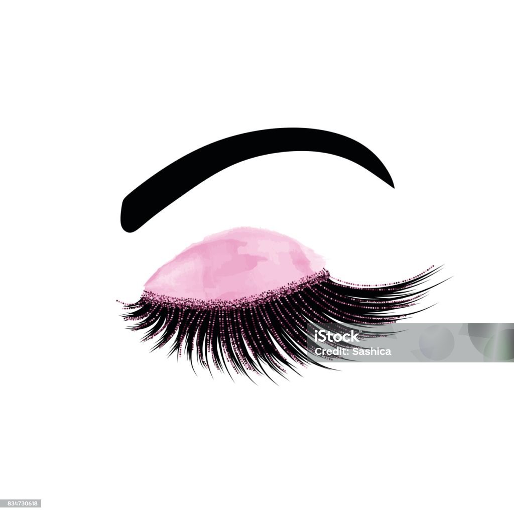 Vector Lashes Character Lashes Vector Illustration Stock Illustration - Download Image Now ...