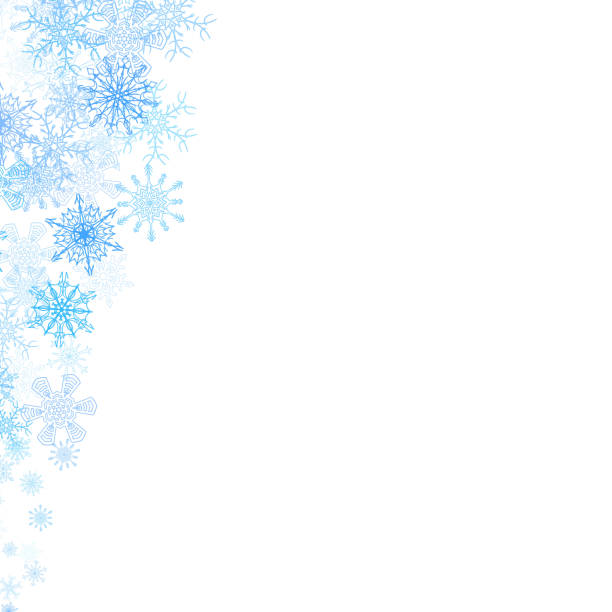 Christmas Frame With Small Blue Snowflakes Stock Illustration - Download  Image Now - Frame - Border, Snowflake Shape, Winter - iStock