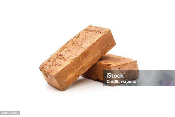 Two Solid Bricks Stock Photo - Download Image Now - Brick, Cut Out, Two Objects