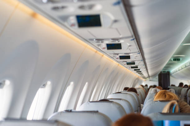 istock passengers in aircraft during flight new aircraft 834747972