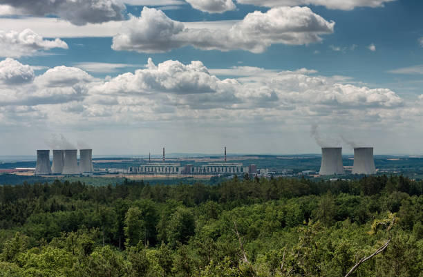 istock Panoramatic view of nuclear power plant Dukovany 834748190