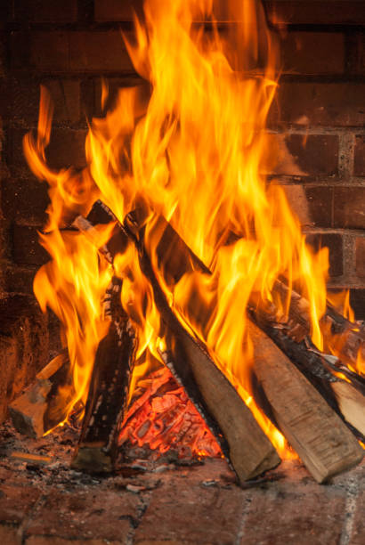 istock bright fire burning in a fireplace concept abstract photo 834749570