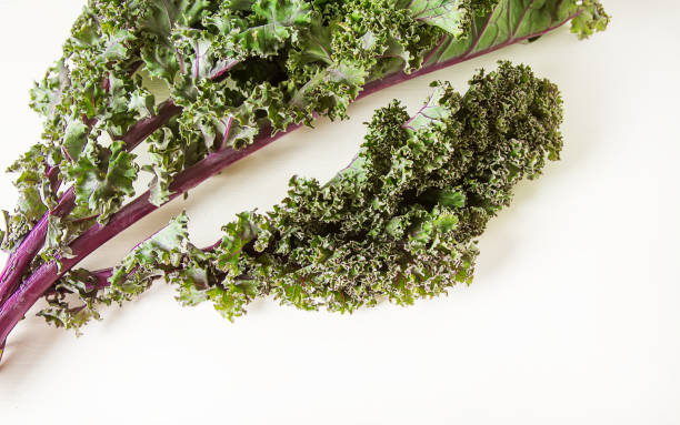 istock Fresh leaves of cabbage Kale. Dark background. A delicious diet. 834761242