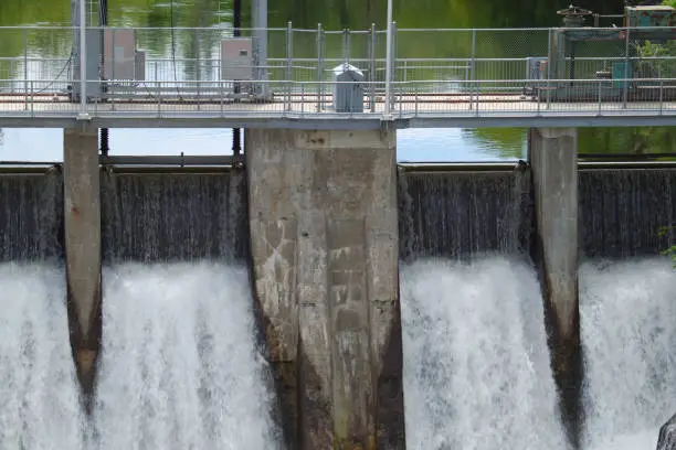 electricity barrage waterfall hydroelectricity powerstation water river fall