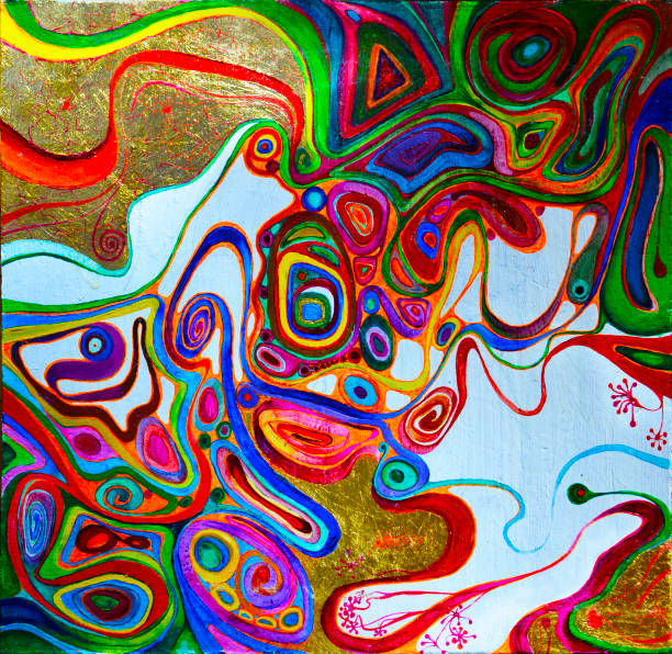 istock Abstract bright colorful composition. Oil, acrylic. Multicolored. Mood, movement, color 834785798