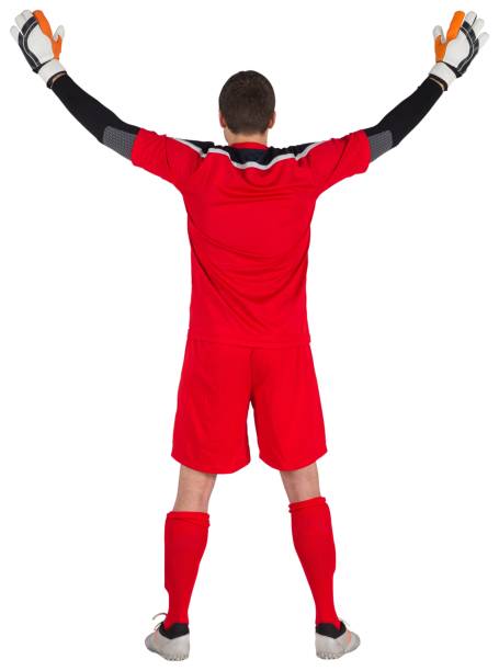 istock Rear view of goal keeper 834790292
