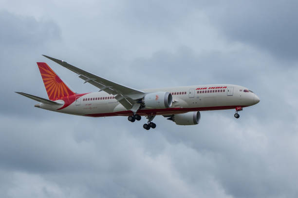 air india plane - boeing 787 air vehicle travel business travel imagens e fotografias de stock