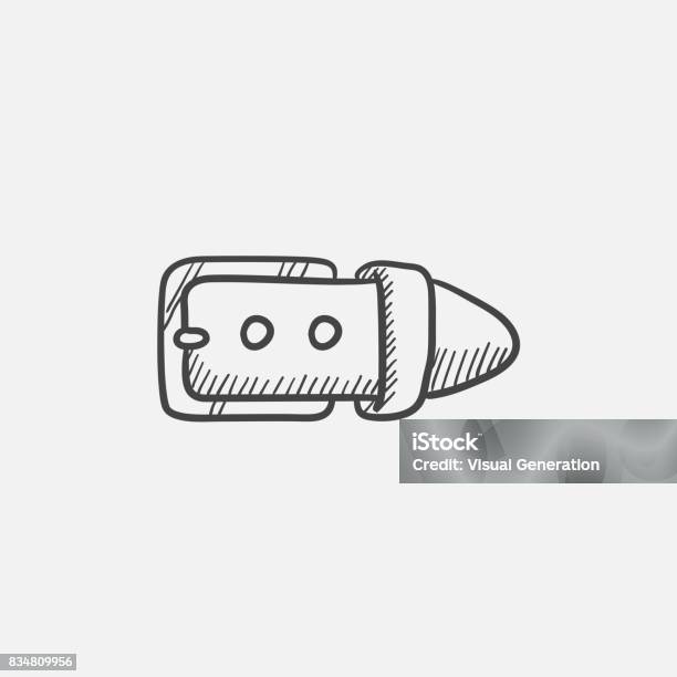 Belt Buckle Sketch Ico Stock Illustration - Download Image Now - Belt, Sketch, Arts Culture and Entertainment