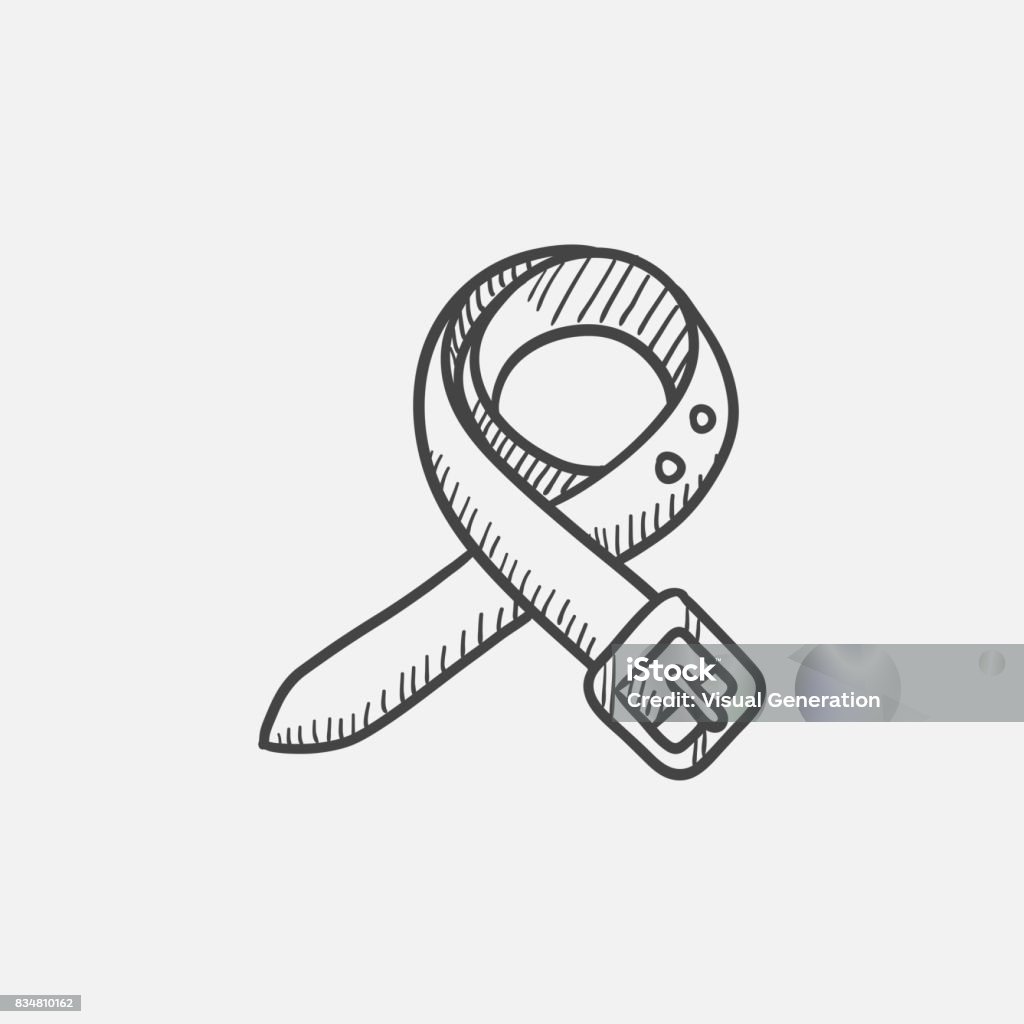 Belt sketch icon Belt sketch icon for web, mobile and infographics. Hand drawn vector isolated icon. Arts Culture and Entertainment stock vector