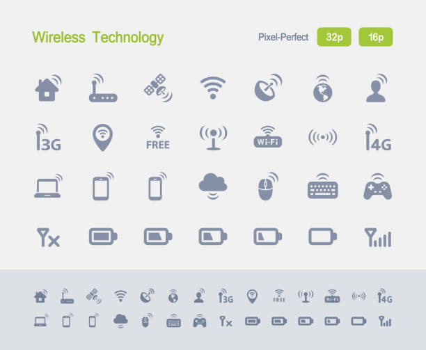 ワイヤレス テクノロジ - 花崗岩のアイコン - 試合 セット点のイラスト素材／クリップアート素材／マンガ素材／アイコ�ン素材