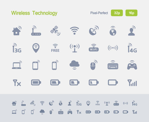 Wireless Technology - Granite Icons A set of 28 professional, pixel-perfect icons designed on a 32x32 pixel grid and redesigned on a 16x16 pixel grid for very small sizes. sport set competition round stock illustrations