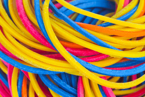 istock Colorful rubber bands in detail 834814320