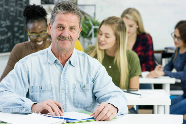 istock Senior Man in Adult Education Course 834816734