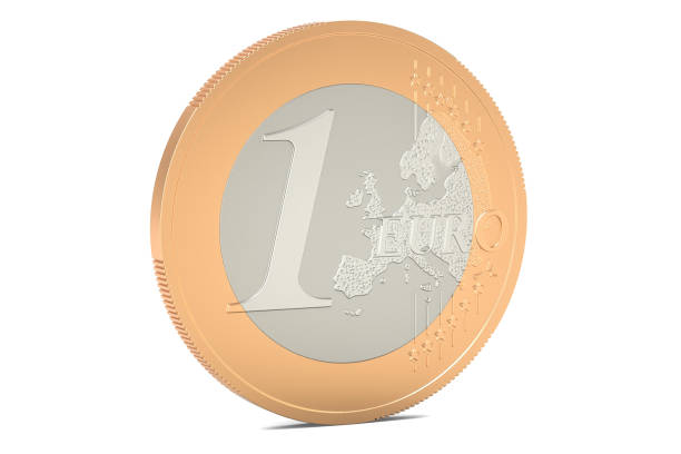 istock 1 Euro coin, 3D rendering isolated on white background 834834582