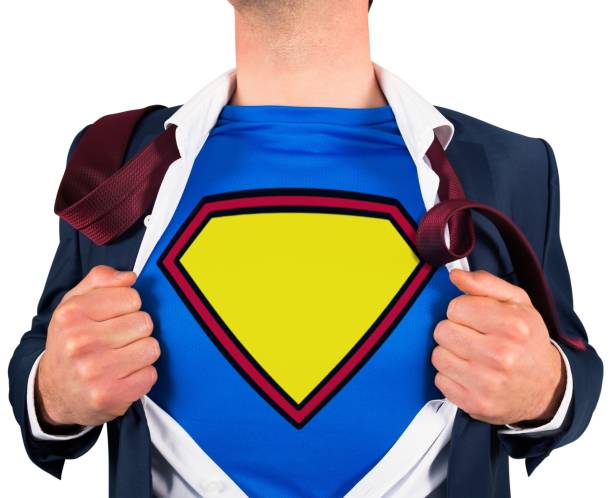 istock Businessman opening shirt in superhero style 834834962