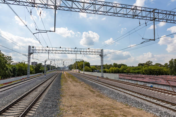 istock Railroad through the city 834841042
