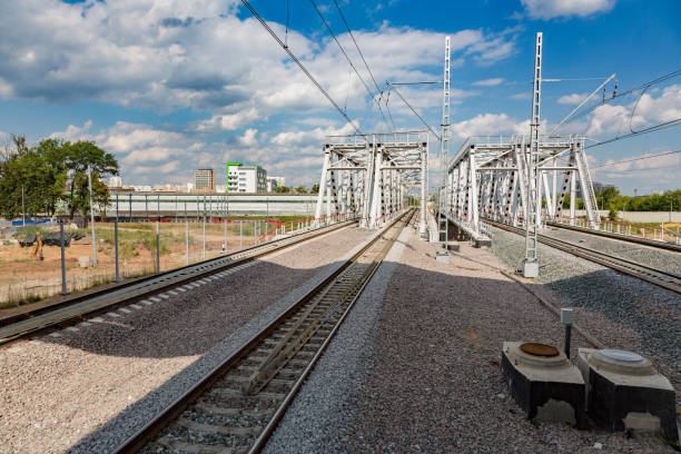istock Railroad through the city 834841062
