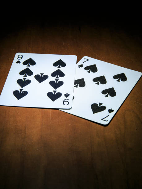 スペードのカードを再生 - nine of spades ストックフォトと画像