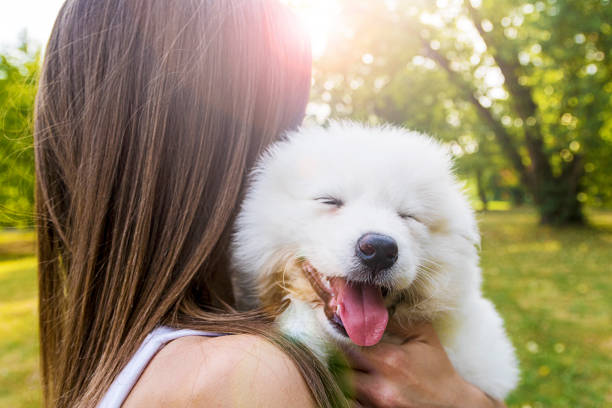 istock Young woman bonding with her dog in the park 834841908