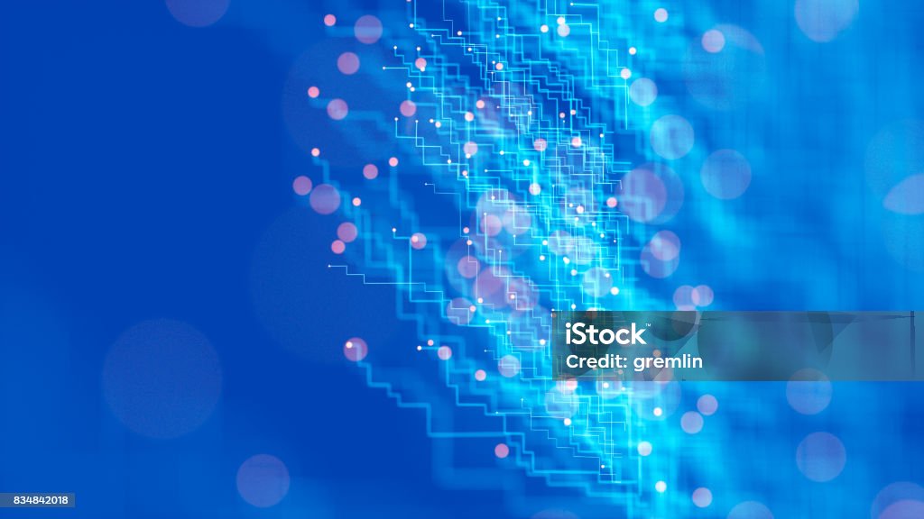 Abstract Background With Complex Lines And Spheres Stock Photo ...